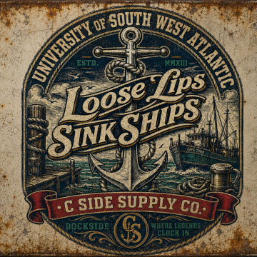 Loose Lips Metal Bar Sign